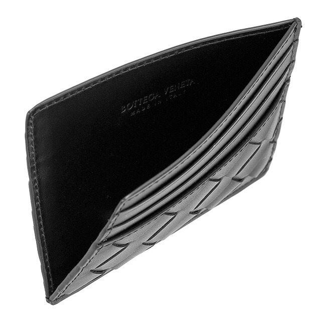 ボッテガ・ヴェネタ カードケース メンズ レディース ブランド BOTTEGA VENETA 635057-V3US3 8803 ブラック 定期入れ 高級 おしゃれ プレゼント 実用的