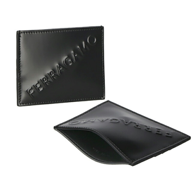 フェラガモ カードケース メンズ Ferragamo 661204CALF NER 764 207 ブラック 定期入れ ブランド 高級 おしゃれ プレゼント 実用的