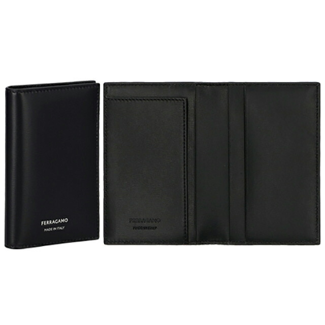 フェラガモ カードケース メンズ Ferragamo 661332CALF NER 770 104 ブラック 定期入れ ブランド 高級 おしゃれ プレゼント 実用的