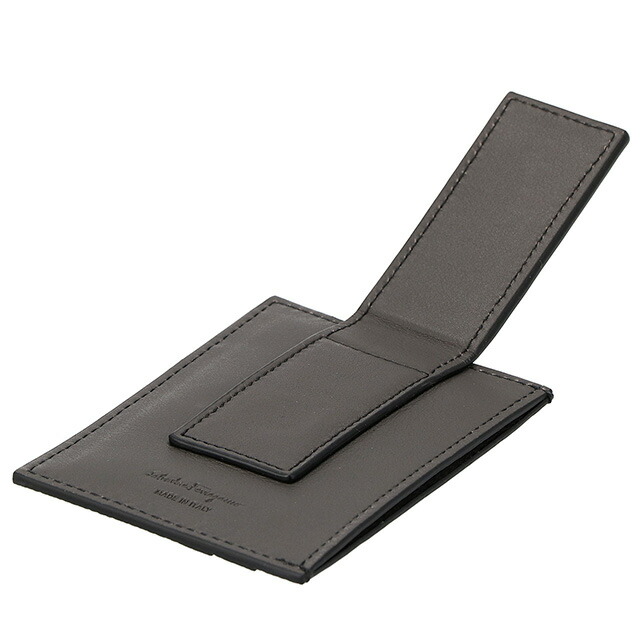 フェラガモ カードケース メンズ Ferragamo 66A387PEBBLE NER 733 364 ブラック 定期入れ ブランド 高級 おしゃれ プレゼント 実用的
