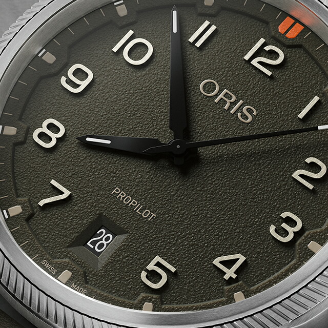 オリス プロパイロット デイト 41mm 自動巻き 腕時計 ブランド メンズ ORIS 01 733 7805 4167-07 6 20 16LC アナログ カーキ スイス製 高級 おしゃれ 防水 プレゼント 男性 実用的