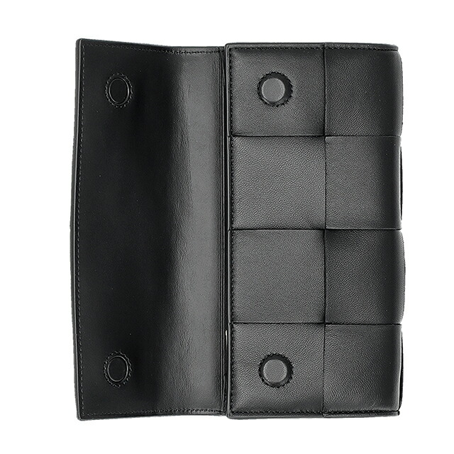 ボッテガ・ヴェネタ 長財布 レディース ブランド BOTTEGA VENETA レザー Italy 742694-V3UO3 8425 ブラック