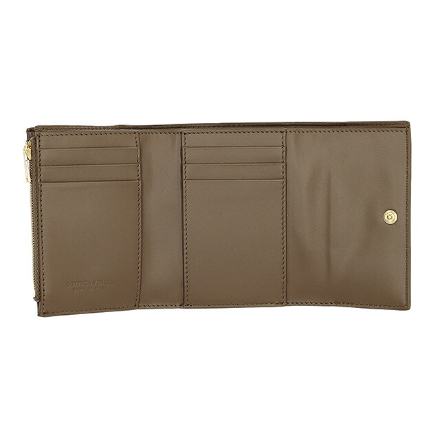 ボッテガ・ヴェネタ 三つ折り財布 三折財布 レディース ブランド BOTTEGA VENETA レザー Italy 750245-V3UO1 2560 ブラウン