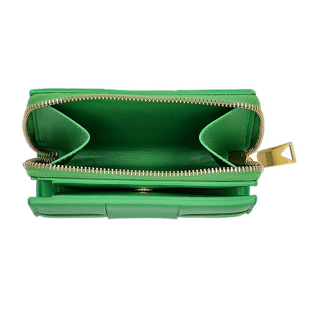 ボッテガ・ヴェネタ 二つ折り財布 二折財布 レディース ブランド BOTTEGA VENETA Italy 750253-V3UO1 3722 グリーン