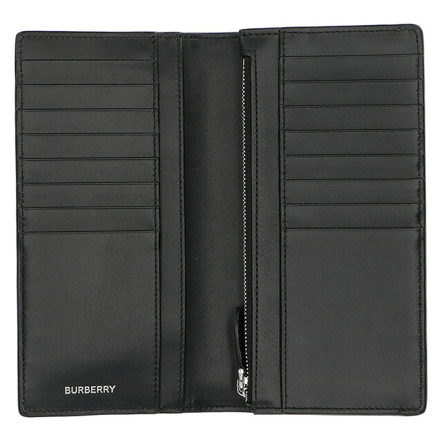 バ－バリ－ 長財布 メンズ BURBERRY チェック 8069819 ベージュ ブラック ウォレット ブランド 高級 おしゃれ プレゼント 実用的
