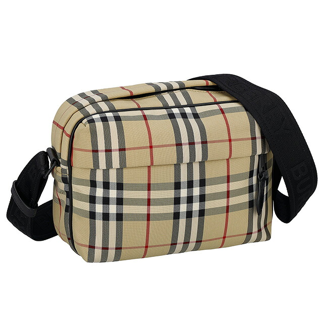 バーバリー ショルダーバッグ メンズ BURBERRY チェック 8084111 ベージュ 斜めがけ ブランド 高級 おしゃれ プレゼント 男性 実用的 かっこいい
