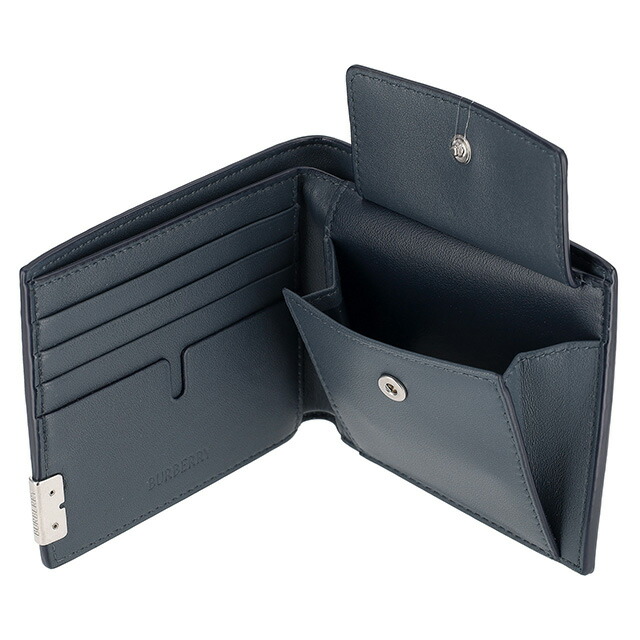 バ－バリ－ 二つ折り財布 メンズ BURBERRY 8089532 ネイビー ウォレット ブランド 高級 おしゃれ プレゼント 実用的