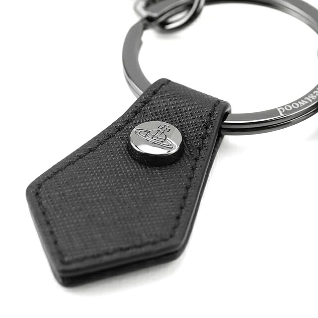 ヴィヴィアン ウエストウッド キーリング レディース ブランド Vivienne Westwood SAFFIANO ロゴ 8203010EU OM0009 N405 ガンメタル ビビアン 高級 おしゃれ プレゼント 実用的