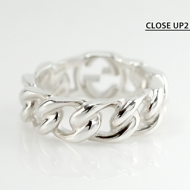 グッチ リング メンズ レディース ブランド GUCCI インターロッキング 20サイズ ロゴ 843627 J8400 0818 シルバー アクセサリー