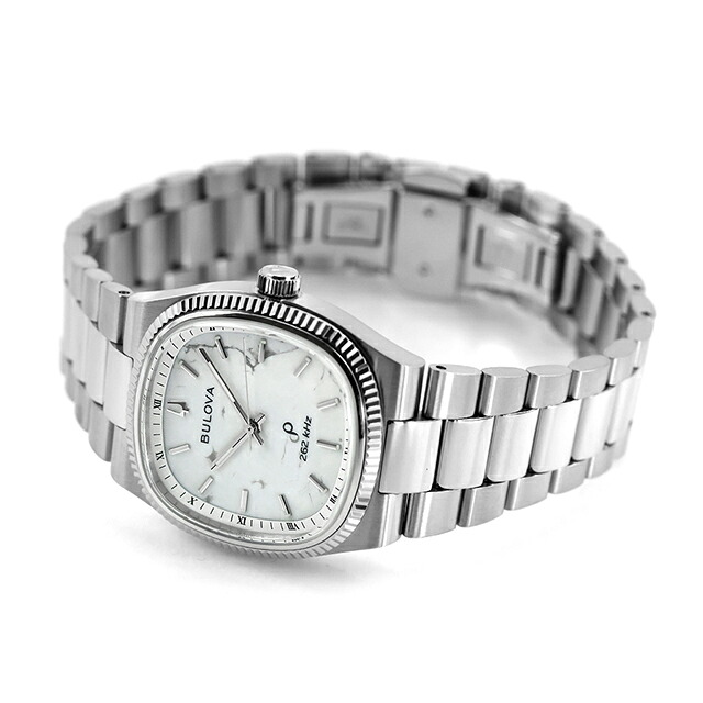 ブローバ スーパーセビーユ プレシジョニストクォーツ 腕時計 ブランド メンズ BULOVA 96A344 アナログ マグネサイト 白 おしゃれ 防水 プレゼント 男性 実用的