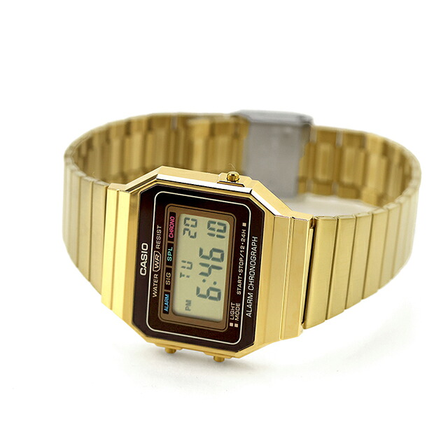 カシオ チープカシオ CASIO ヴィンテージ クォーツ 電池式 A700WG-9A 海外モデル ユニセックス チプカシ メンズ レディース 腕時計 ブランド デジタル ブラウン ゴールド おしゃれ 防水 かわいい プレゼント 実用的