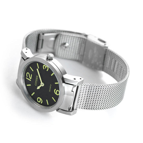 シチズン 視覚障害者対応 凸文字盤 メンズ レディース 腕時計 AC2200-55E CITIZEN ブラック ブランド おしゃれ 防水 プレゼント 実用的