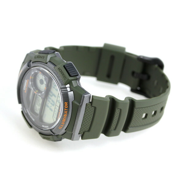 カシオ チプカシ 10気圧防水 海外モデル メンズ 腕時計 AE-1000W-3AVDF CASIO カーキ 時計
