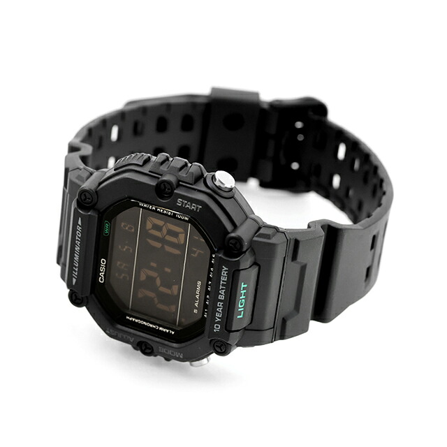 カシオ チープカシオ CASIO スタンダード クォーツ 電池式 AE-1600HX-1BV ロングストラップ 海外モデル メンズ チプカシ 腕時計 ブランド デジタル ブラック 黒 おしゃれ 防水 小さい 軽い かわいい プレゼント 実用的