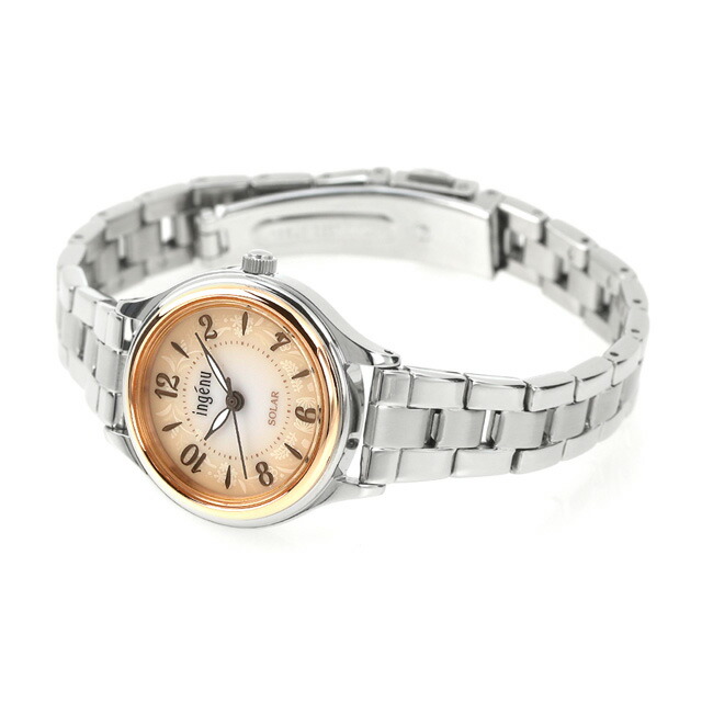 セイコー アルバ アンジェーヌ Life with flowers ソーラー 腕時計 レディース 替えベルト SEIKO ALBA ingenu AHJD434 アナログ ベージュグラデーション ブランド おしゃれ 防水 軽い 華奢 かわいい プレゼント 女性 実用的