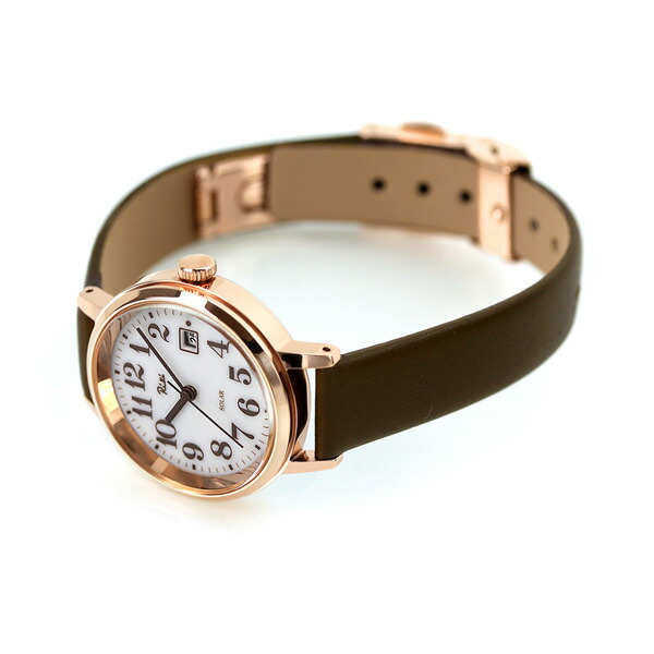 セイコー アルバ リキ スタンダード ソーラー レディース 腕時計 AKQD403 SEIKO ALBA Riki ホワイト ダークブラウン ブランド おしゃれ 防水 軽い 華奢 かわいい プレゼント 女性 実用的