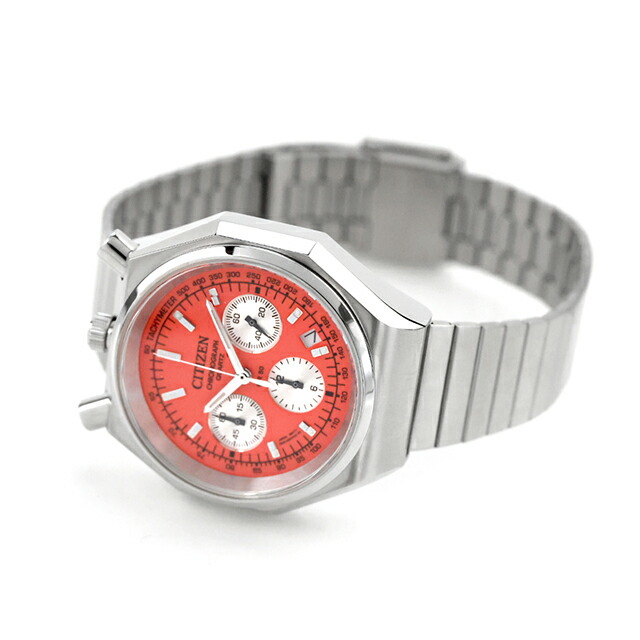 シチズン コレクション レコードレーベル PLAYGROUND Edition 特定店限定モデル TSUNO CHRONO Custom クオーツ 腕時計 ブランド メンズ 流通限定 数量限定 クロノグラフ CITIZEN RECORD LABEL AN3700-89Z アナログ コーラル おしゃれ 防水 プレゼント 男性 実用的