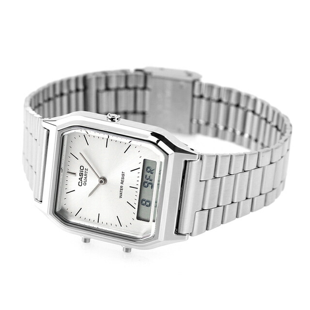 AQ-230A-7AMQY カシオ クラシック チプカシ ユニセックス メンズ レディース 腕時計 カシオ casio アナデジ シルバー ブランド おしゃれ 防水 小さい 軽い かわいい プレゼント 実用的