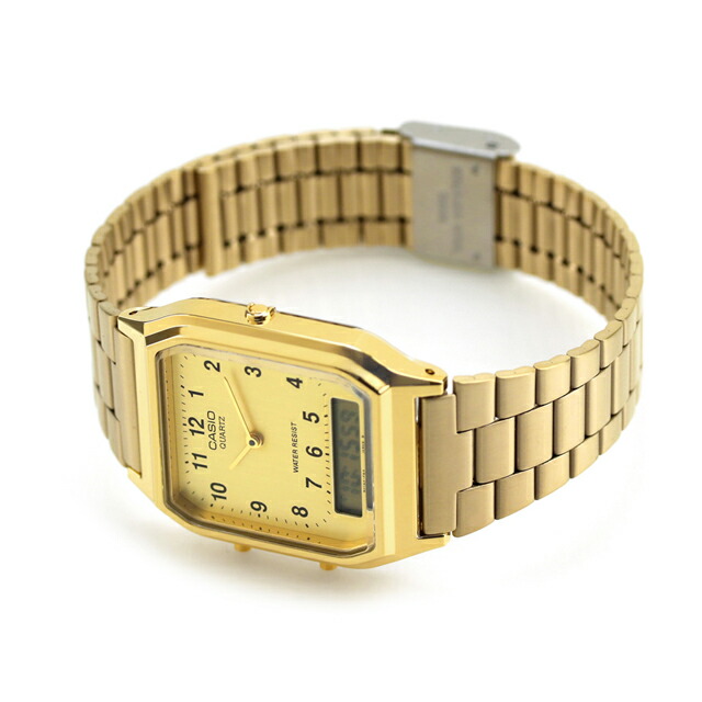 カシオ 腕時計 チープカシオ 海外モデル メンズ AQ-230GA-9BDF CASIO ゴールド チプカシ 時計 ブランド おしゃれ アナデジ アナログ デジタル 防水 小さい 軽い かっこいい プレゼント 男性 実用的 学生 受験生 受験用 試験用 受験対応