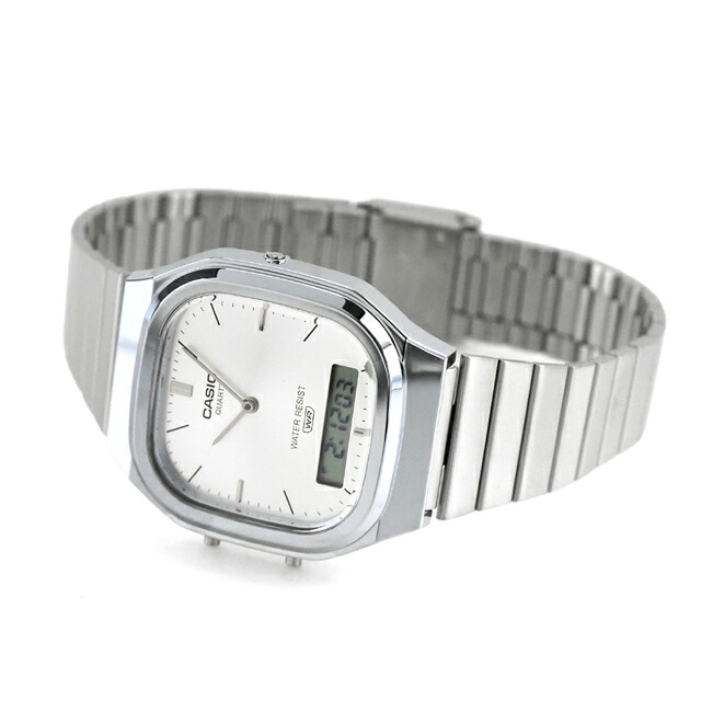 カシオ チープカシオ CASIO CLASSIC クォーツ 電池式 AQ-240E-7A ユニセックス チプカシ メンズ レディース 腕時計 ブランド カシオ casio アナデジ シルバー おしゃれ 防水 かわいい プレゼント 実用的