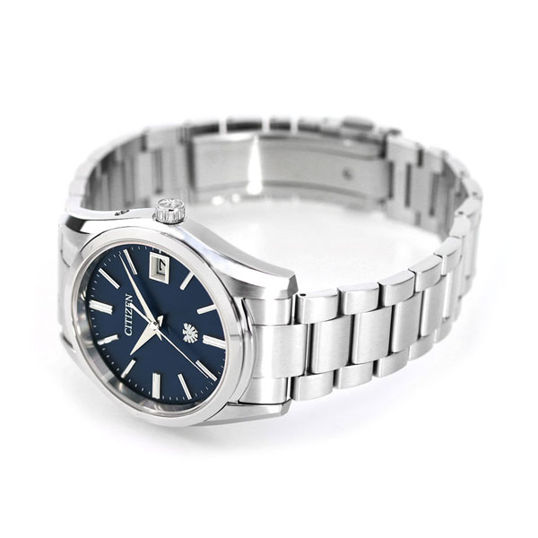 ザシチズン エコドライブ 年差±5秒 ソーラー 日本製 メンズ 腕時計 AQ4080-52L THE CITIZEN ダークブルー 高級 ブランド おしゃれ 防水 プレゼント 男性 実用的