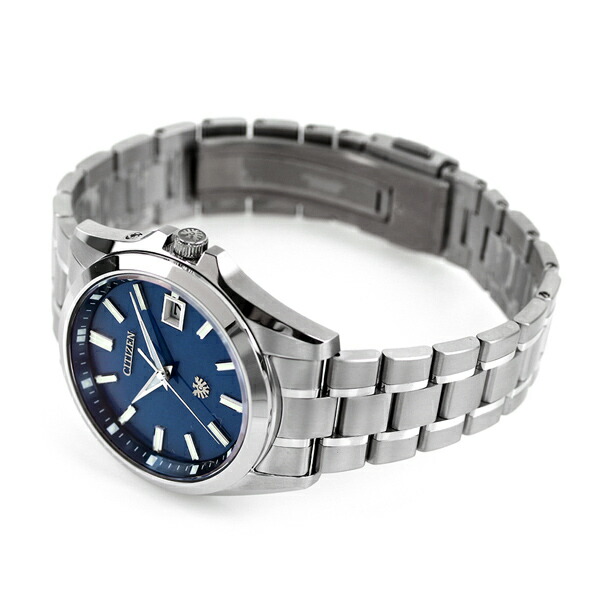 ザシチズン 年差±5秒 チタン エコドライブ ソーラー メンズ 腕時計 AQ4091-56L THE CITIZEN ブルー 高級 ブランド おしゃれ 防水 プレゼント 男性 実用的