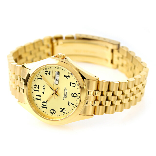 セイコー アルバ クオーツ 腕時計 メンズ SEIKO ALBA AQGK469 アナログ ゴールド ブランド おしゃれ 防水 プレゼント 男性 実用的