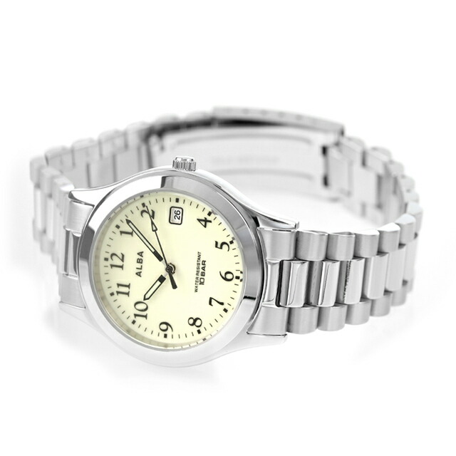 セイコー アルバ クオーツ 腕時計 メンズ SEIKO ALBA AQGK473 アナログ クリーム ブランド おしゃれ 防水 プレゼント 男性 実用的