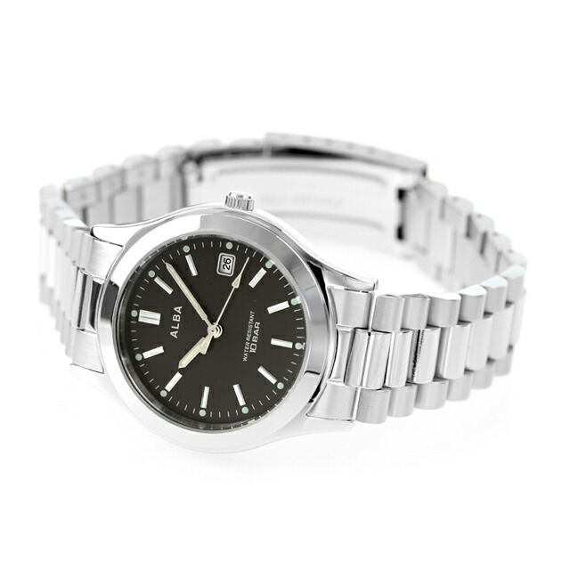 セイコー アルバ クオーツ 腕時計 メンズ SEIKO ALBA AQGK474 アナログ ブラック 黒 ブランド おしゃれ 防水 プレゼント 男性 実用的