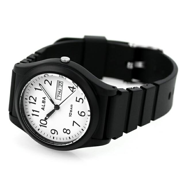 セイコー アルバ スポーツ クオーツ 腕時計 メンズ SEIKO ALBA AQPJ410 アナログ ホワイト ブラック 黒 ブランド おしゃれ 防水 プレゼント 男性 実用的