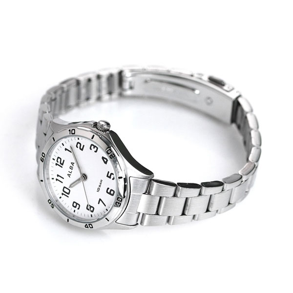 セイコー アルバ レディース 腕時計 ホワイト クオーツ AQQK407 SEIKO ALBA 時計 ブランド おしゃれ 防水 軽い 華奢 かわいい プレゼント 女性 実用的