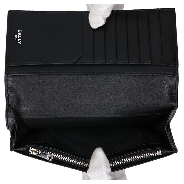 バリー 長財布 メンズ レディース BALLY レザー 6309713 ブラック レッド 財布 ウォレット ブランド 高級 おしゃれ プレゼント 実用的