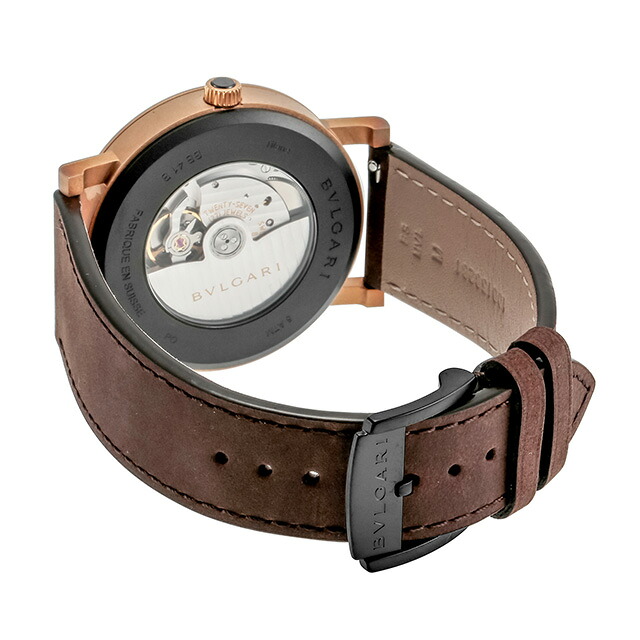 ブルガリ 時計 ブルガリブルガリ 自動巻き 腕時計 メンズ BVLGARI BB41BBSBLD/MB ブラック ブラウン 黒 スイス製 高級 ブランド おしゃれ 防水 プレゼント 男性 実用的