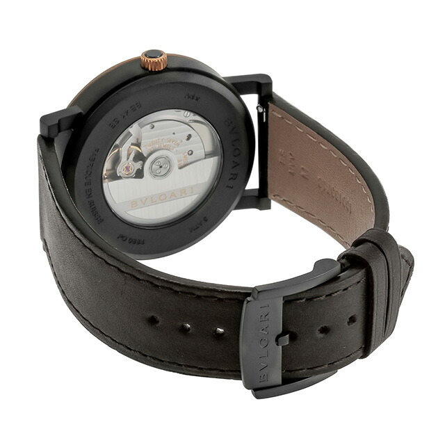 ブルガリ 時計 ブルガリブルガリ 自動巻き 腕時計 メンズ BVLGARI BB41C11BSD/MB ブラック ダークブラウン 黒 スイス製 高級 ブランド おしゃれ 防水 プレゼント 男性 実用的