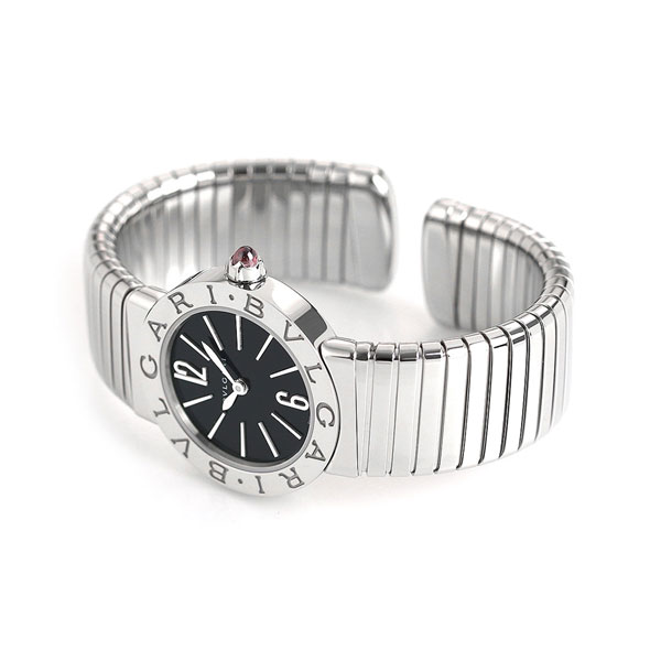 ブルガリ ブルガリブルガリ トゥボガス 26mm 蛇腹式 レディース 腕時計 BBL262TBSS.S BVLGARI ブラック 高級 ブランド おしゃれ 防水 軽い 華奢 かわいい プレゼント 女性 実用的