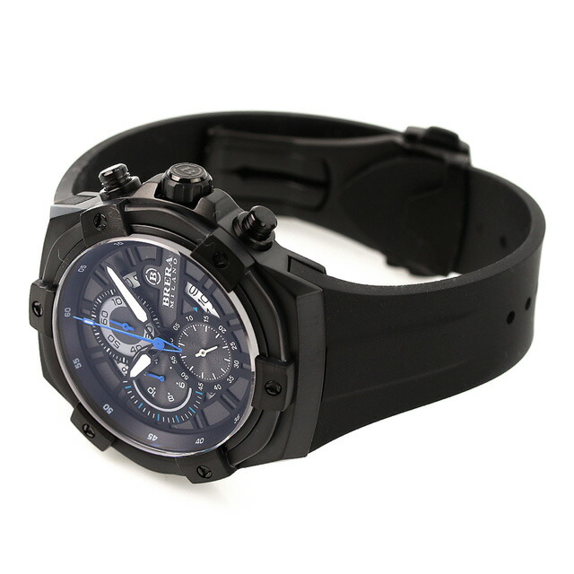 ブレラ ミラノ SUPERSPORTIVO EVO CHRONOGRAPH QUARTZ クオーツ 腕時計 メンズ クロノグラフ BRERA MILANO BMSSQC4503 アナログ ブラック 黒 ブランド おしゃれ 防水 プレゼント 男性 実用的