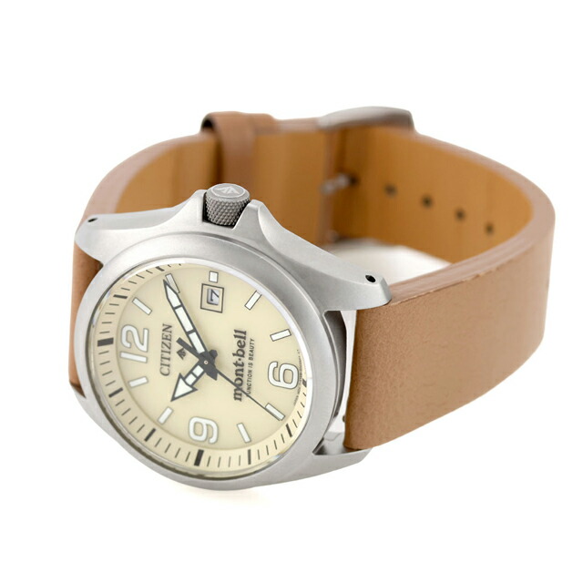 シチズン プロマスター LANDシリーズ mont-bell 光発電エコドライブ 腕時計 ブランド メンズ チタン 数量限定 替えベルト ソーラー CITIZEN PROMASTER BN0247-10A アナログ クリーム ライトブラウン おしゃれ 防水 文字盤 大きい プレゼント 男性 実用的