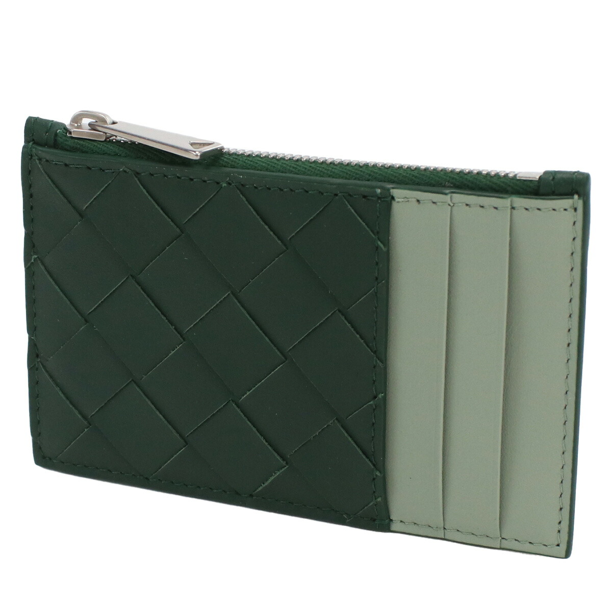ボッテガ・ヴェネタ コインケース メンズ BOTTEGA VENETA カーフレザー イタリア 679802 グリーン系 財布 小銭入れ 小さい ブランド 高級 おしゃれ プレゼント 実用的