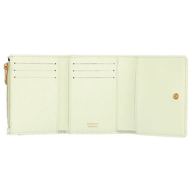 バ－バリ－ 三つ折り財布 レディース ブランド BURBERRY 8055217 ピスタチオ ウォレット 高級 おしゃれ プレゼント 実用的