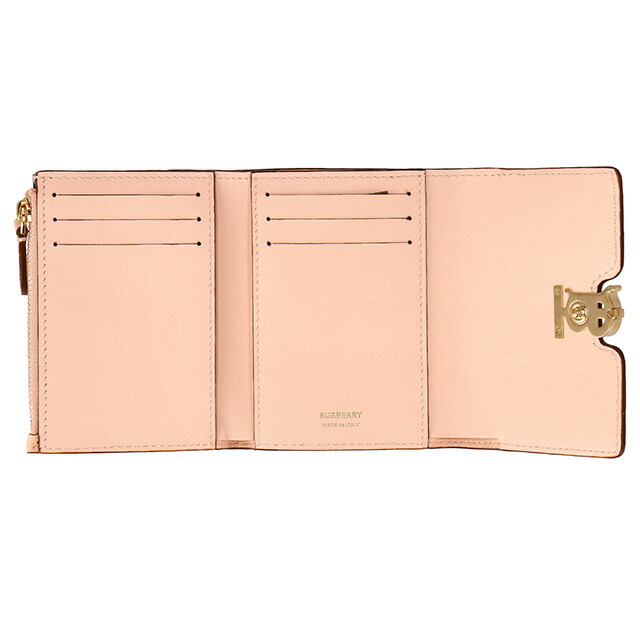バ－バリ－ 三つ折り財布 レディース ブランド BURBERRY 8055219 ライトピンク ウォレット 高級 おしゃれ プレゼント 実用的