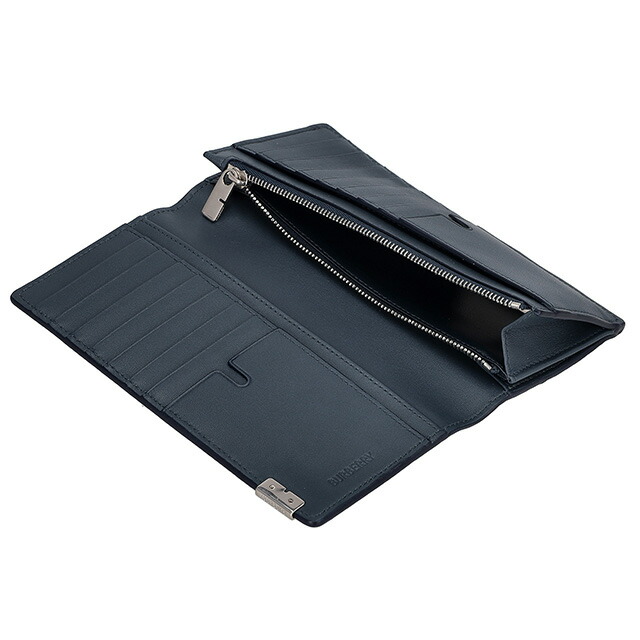 バ－バリ－ 長財布 メンズ ブランド BURBERRY 8085282 ネイビー ウォレット 高級 おしゃれ プレゼント 実用的