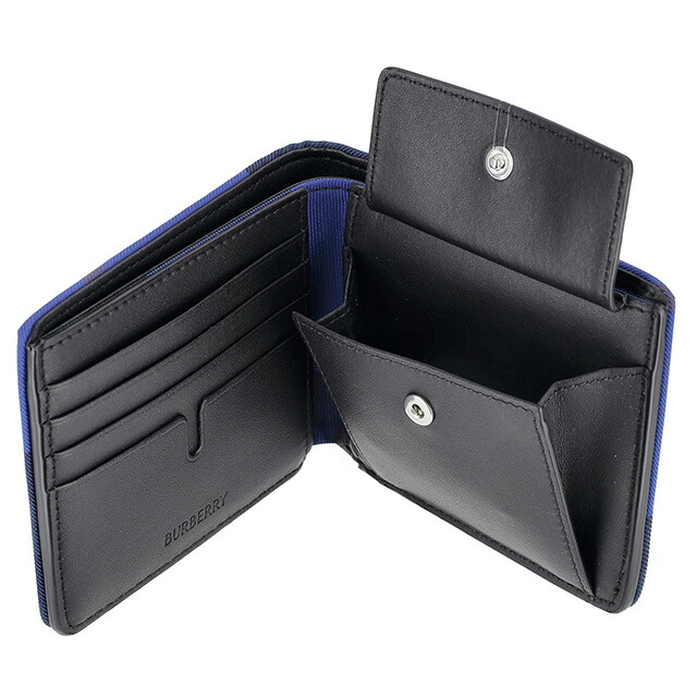 バ－バリ－ 二つ折り財布 メンズ ブランド BURBERRY 8089534 ブラック ウォレット 高級 おしゃれ プレゼント 実用的