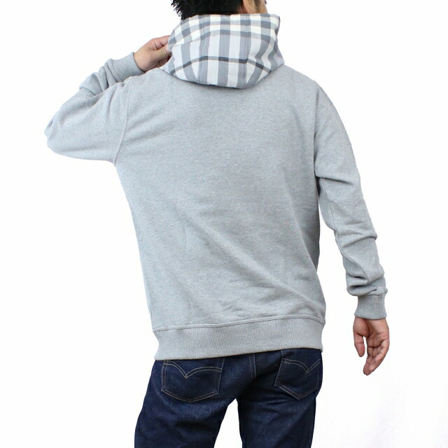 バーバリー パーカー メンズ BURBERRY コットン100% ポルトガル 8057010 PALE GREY MELANGE グレー系 ファッション 選べるモデル プレゼント 実用的
