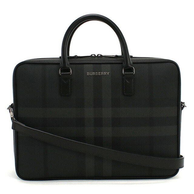 バーバリー ブリーフケース メンズ BURBERRY ルーマニア 8065338 CHARCOAL グレー系 バッグ 軽量 A4 ノートpc ブランド 高級 おしゃれ プレゼント 男性 実用的 かっこいい