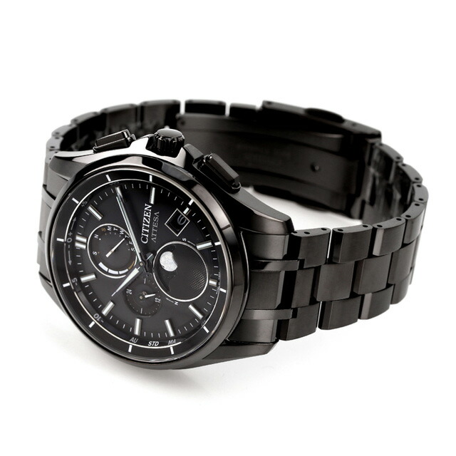 シチズン アテッサ 光発電エコ・ドライブ電波時計 ダイレクトフライト ムーンフェイズ 光発電エコドライブ電波 腕時計 ブランド メンズ チタン ムーンフェイズ ソーラー電波 CITIZEN ATTESA BY1006-62E アナログ 日本製 記念品 ギフト