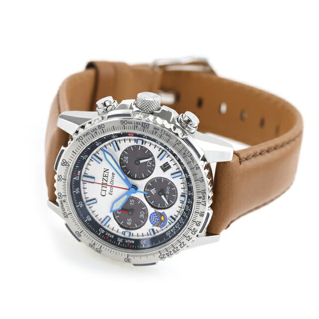 シチズン プロマスター SKYシリーズ ブルーインパルス エコドライブ 腕時計 ブランド メンズ 数量限定 クロノグラフ ソーラー CITIZEN PROMASTER CA4661-09A アナログ シルバー ブラウン おしゃれ 防水 文字盤 大きい プレゼント 男性 実用的