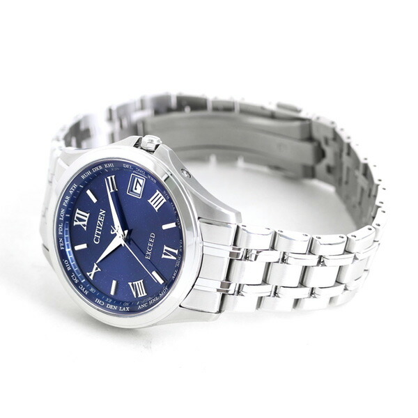 シチズン エクシード エコドライブ電波 CB1080-52L 電波ソーラー 腕時計 ソーラー電波腕時計 ソーラー電波時計 メンズ ブルー CITIZEN EXCEED 高級 ブランド おしゃれ 防水 プレゼント 男性 実用的