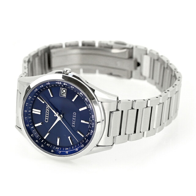 シチズン エクシード ダイレクトフライト ペアモデル エコドライブ電波 腕時計 ソーラー電波腕時計 メンズ チタン ソーラー電波 CITIZEN EXCEED CB1110-61L アナログ ブルー 日本製 高級 ブランド おしゃれ 防水 プレゼント 男性 実用的