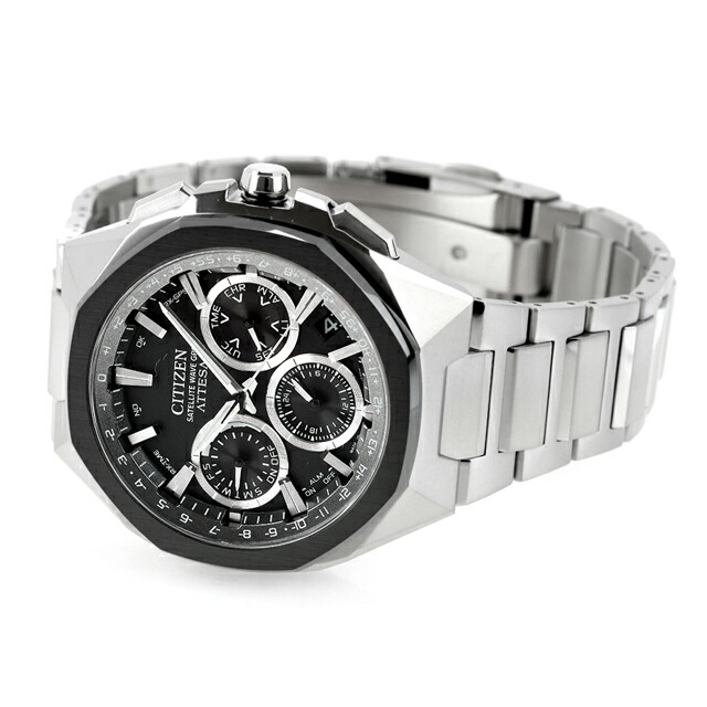 シチズン アテッサ ダブルダイレクトフライト エコドライブGPS衛星電波 腕時計 ブランド メンズ チタン クロノグラフ ソーラー CITIZEN ATTESA CC4104-53E アナログ 日本製 高級 おしゃれ 防水 文字盤 大きい プレゼント 男性 実用的