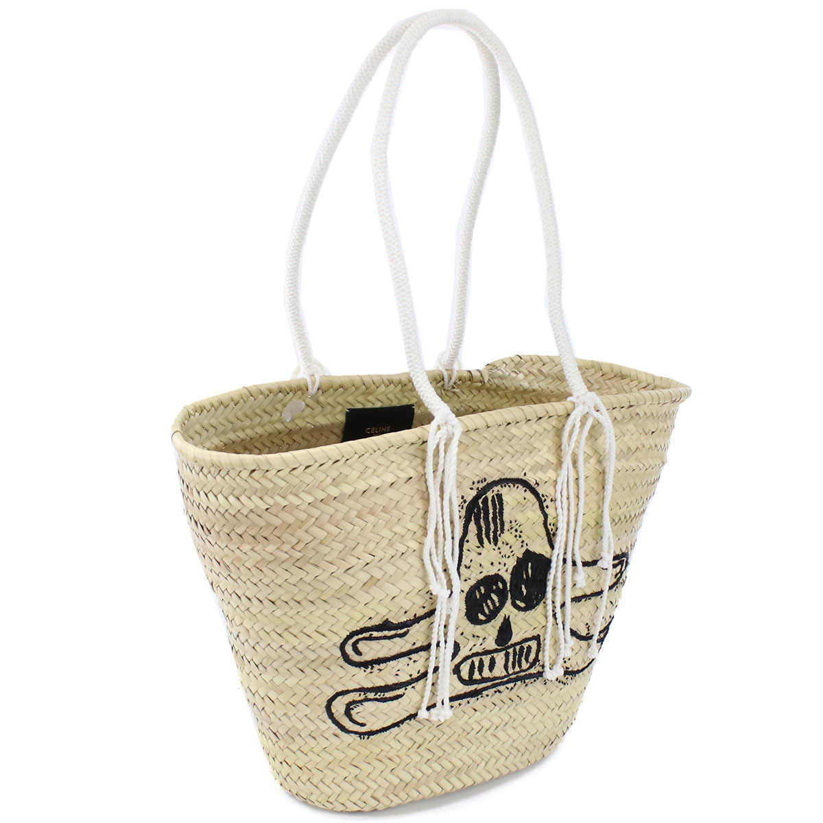 セリーヌ ハンドバッグ カゴバッグ レディース CELINE ラフィア モロッコ 19271 ベージュ系 バッグ 軽量 小さめ 手提げ ブランド 高級 おしゃれ プレゼント 女性 実用的 かわいい